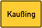 Place name sign Kaußing