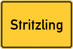Place name sign Stritzling