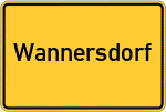 Place name sign Wannersdorf