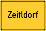 Place name sign Zeitldorf