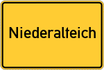 Place name sign Niederalteich