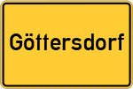 Place name sign Göttersdorf, Niederbayern