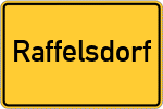 Place name sign Raffelsdorf