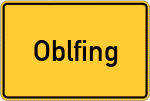 Place name sign Oblfing
