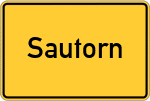 Place name sign Sautorn, Niederbayern