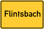 Place name sign Flintsbach, Niederbayern
