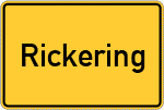 Place name sign Rickering