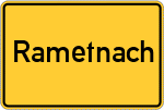 Place name sign Rametnach