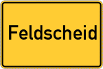 Place name sign Feldscheid