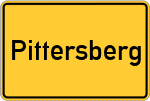 Place name sign Pittersberg, Wald