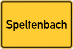 Place name sign Speltenbach, Wald