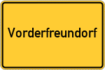 Place name sign Vorderfreundorf