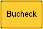 Place name sign Bucheck, Niederbayern