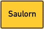 Place name sign Saulorn, Niederbayern