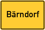 Place name sign Bärndorf