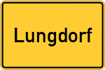 Place name sign Lungdorf