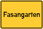Place name sign Fasangarten
