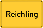 Place name sign Reichling