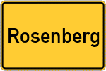 Place name sign Rosenberg