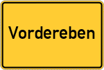 Place name sign Vordereben