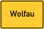 Place name sign Wolfau