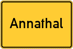 Place name sign Annathal