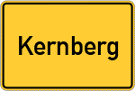 Place name sign Kernberg, Niederbayern