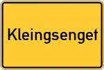 Place name sign Kleingsenget, Niederbayern