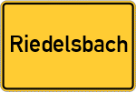 Place name sign Riedelsbach, Niederbayern