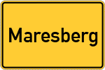 Place name sign Maresberg