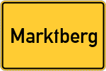 Place name sign Marktberg