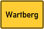 Place name sign Wartberg