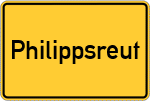 Place name sign Philippsreut