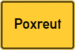 Place name sign Poxreut