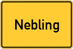 Place name sign Nebling