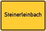 Place name sign Steinerleinbach