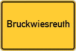 Place name sign Bruckwiesreuth