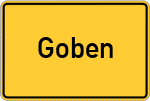 Place name sign Goben