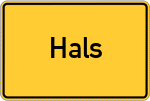 Place name sign Hals