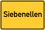 Place name sign Siebenellen, Kreis Grafenau