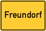 Place name sign Freundorf