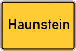 Place name sign Haunstein