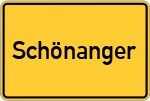 Place name sign Schönanger