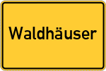 Place name sign Waldhäuser
