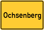 Place name sign Ochsenberg, Niederbayern