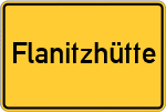 Place name sign Flanitzhütte