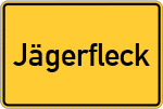 Place name sign Jägerfleck