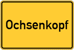Place name sign Ochsenkopf