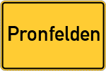 Place name sign Pronfelden