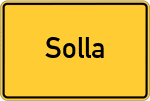 Place name sign Solla